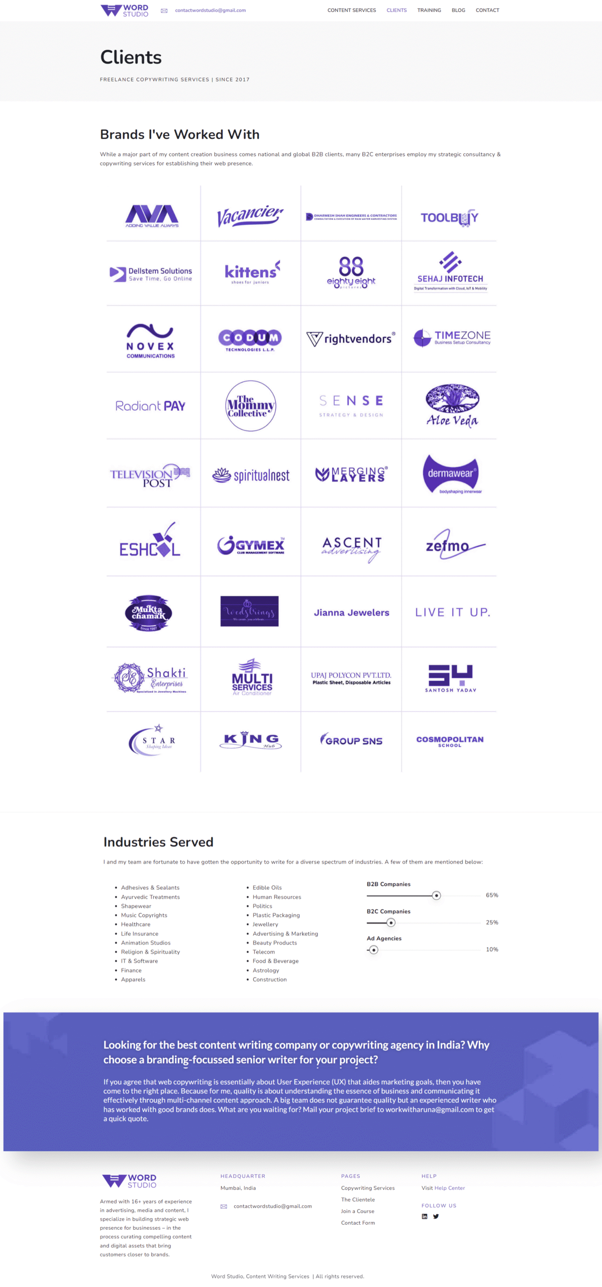 Copywriter Website 2